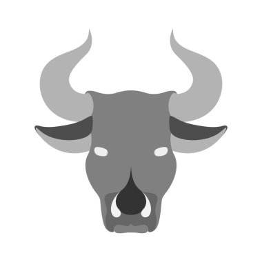 2021 vektör illüstrasyonunun metal boğa sembolü.