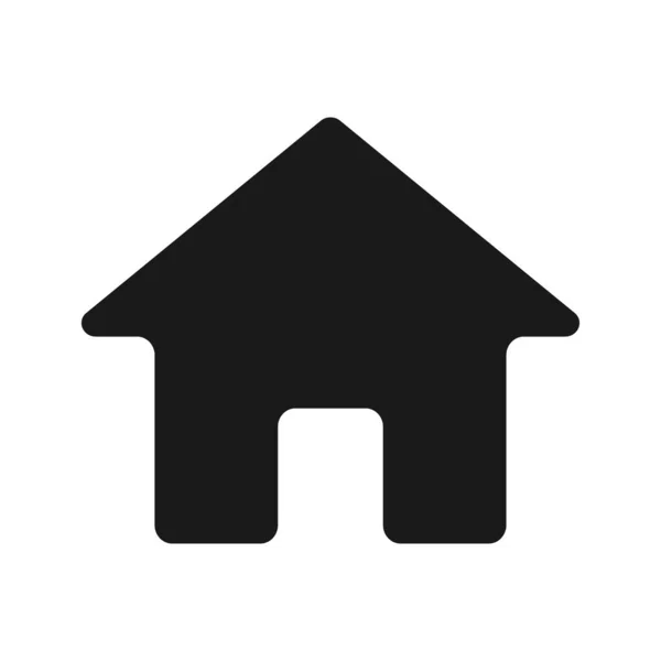 Εικονίδιο Μαύρο Σπίτι Εικονίδιο Λευκό Φόντο Εικονογράφηση Διανύσματος — Διανυσματικό Αρχείο