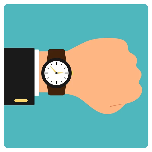 Watch Wrist Time Symbol Isolated Blue Background Illustration — Stock Photo, Image