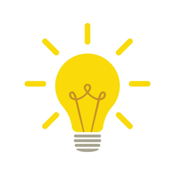 Glühbirnensymbol Vektor Logo Vorlage Glühbirne Trendigen Flachen Stil — Stockfoto