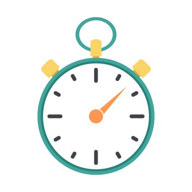 Beyaz arkaplandaki kronometre simgesi. Görüntü