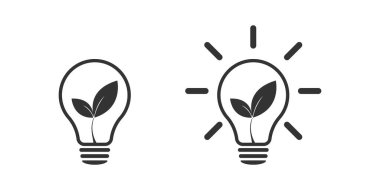 Doğa enerjisi lamba lambası. Simge. Görüntü