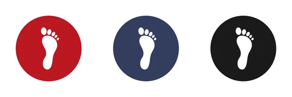 Set Von Web Symbolen Für Füße Flaches Design Rot Blau — Stockfoto