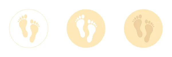 Set Web Icons Feet Flat Design — Stock Photo, Image