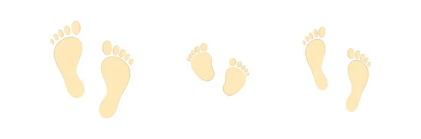 Family Foot Prints Vector Illustration — Stock Photo, Image