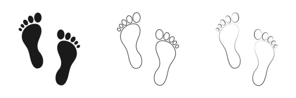 Set Web Icons Feet Flat Design — Stock Photo, Image