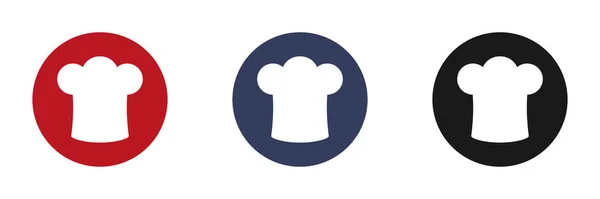 Conjunto Ícones Chef Hat Love Food Red Logo Icon Template — Fotografia de Stock