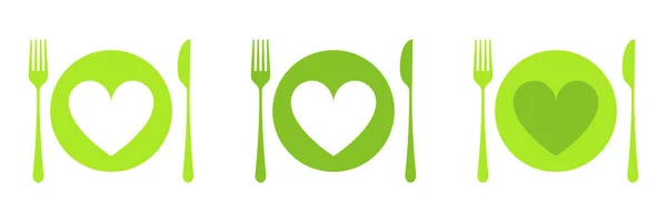 Eine Reihe Von Symbolen Zum Thema Gesunde Ernährung Vektorillustration — Stockfoto