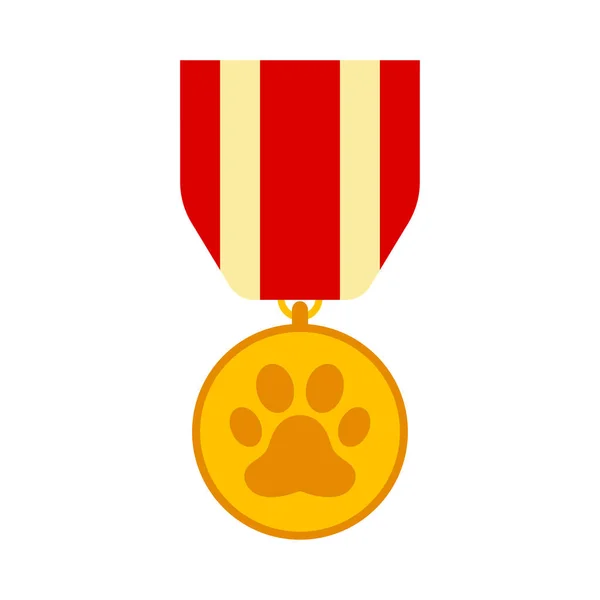 Animal Paw Icon Flat Design Award Symbol Medal Concept Winner — Stock Photo, Image