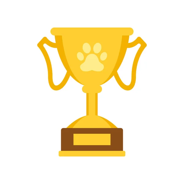 Animal Paw Icon Flat Design Award Symbol Pet Show Winner — Stock Photo, Image