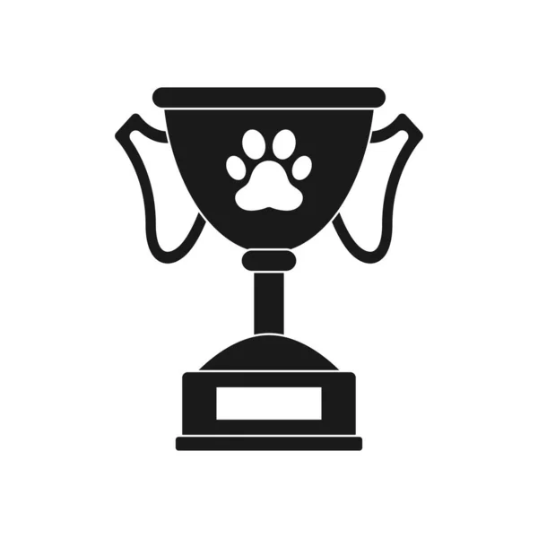 Animal Paw Icon Flat Design Award Symbol Icon Medal Concept — Stock Photo, Image