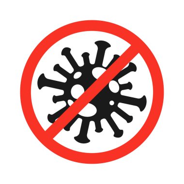 Coronavirus ikonları durdurur. Coronavirus uyarı işareti.