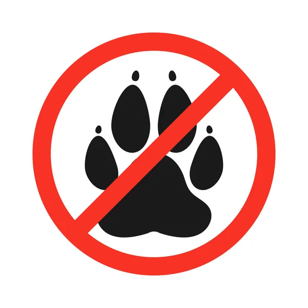Animais Não São Permitidos Ícone Ilustração Vetorial — Fotografia de Stock