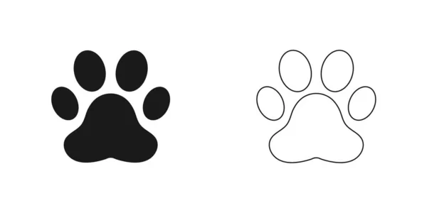 Набор Иконок Лап Животных Плоский Дизайн Векторная Иллюстрация — стоковое фото