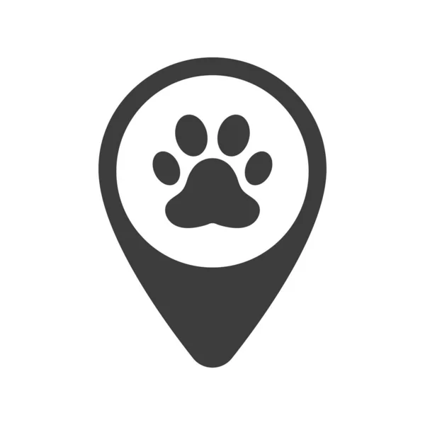 Ícone Vetor Localização Pata Animal Web Design Desenvolvimento Desenvolvimento Aplicações — Fotografia de Stock