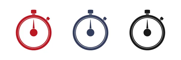 Set Stopwatch Pictogram Een Witte Achtergrond Illustratie — Stockfoto