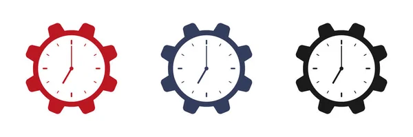 Cogwheel Com Relógio Web Design Ilustração Contemporânea — Fotografia de Stock