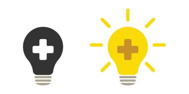 Lamba simgeleri ayarlandı. Haçlı lamba ikonları koleksiyonu. Düz biçim - stok vektörü.