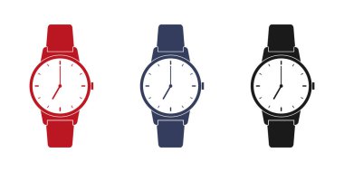 Klasik bir saat seti. Vektör illüstrasyonu.