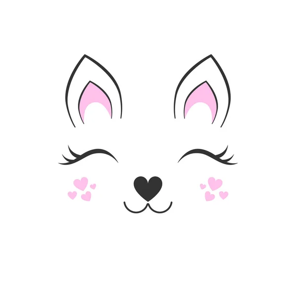 Lapin Chat Chaton Personnage Bande Dessinée Carte Saint Valentin Fond — Photo