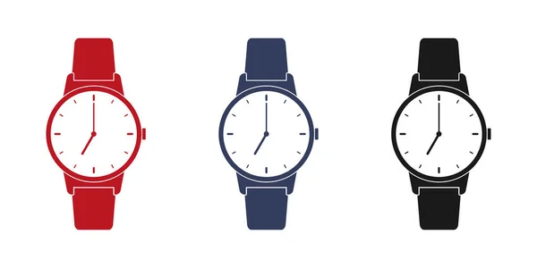 Conjunto Relojes Clásicos Ilustración Vectorial —  Fotos de Stock