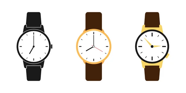 Conjunto Relojes Clásicos Ilustración Vectorial —  Fotos de Stock