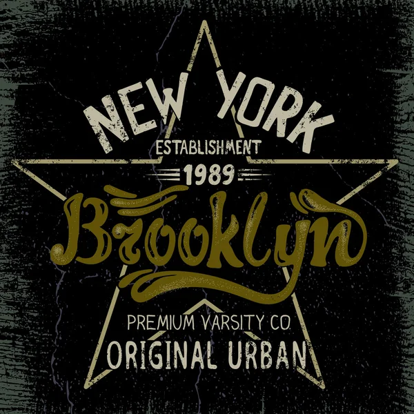 Etichetta vintage con design Brooklyn City — Vettoriale Stock