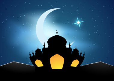 Ramazan kareem vektör illüstrasyonu