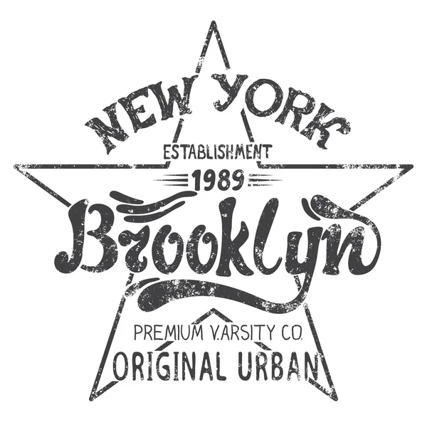 Brooklyn design di stampa — Vettoriale Stock