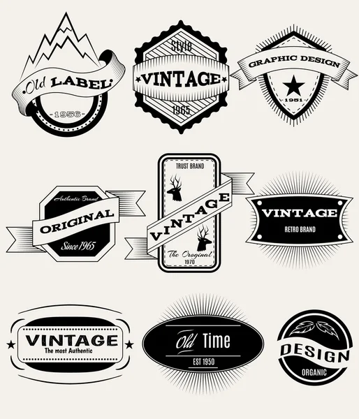 Vector set of retro banners for design. — Stock Vector