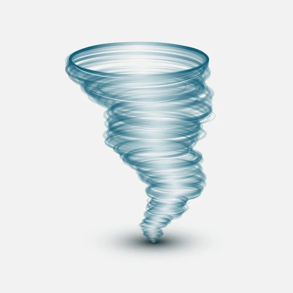 Tornado abstracto sobre fondo aislado — Vector de stock