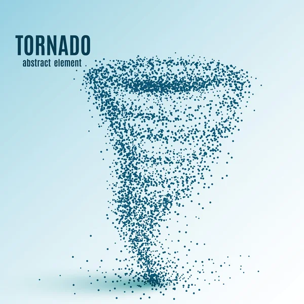 Tornade abstraite sur fond blanc — Image vectorielle