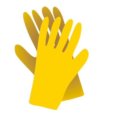 Beyaz arka planda ev eldivenleri, ayrı bir nesne..