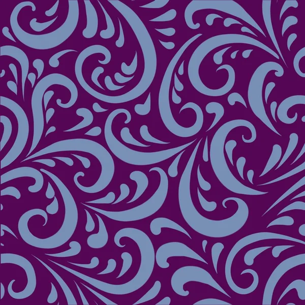 Квітковий Візерунок Фіолетових Тонах Безшовний Візерунок Стилізованих Рослин Ліцензійні Стокові Зображення