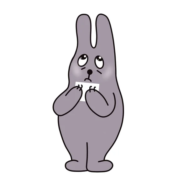 Шоколадний Кролик Сумний Персонаж Буквою Ліцензійні Стокові Фото