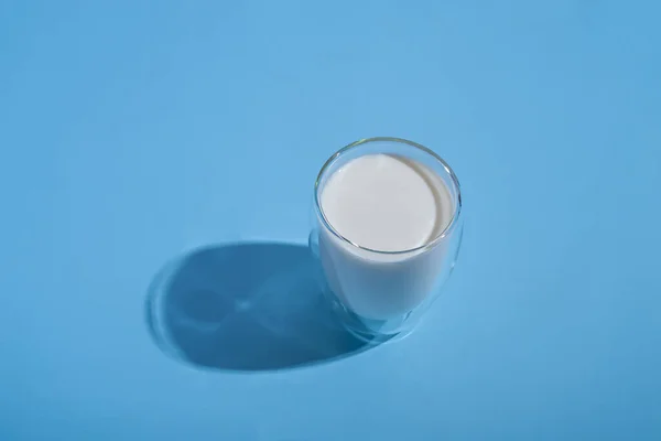 World Milk Day is suitable for celebrating World Milk Day on June 1st. A glass of milk. flat design. top view, close-up. Happy Milk Day!