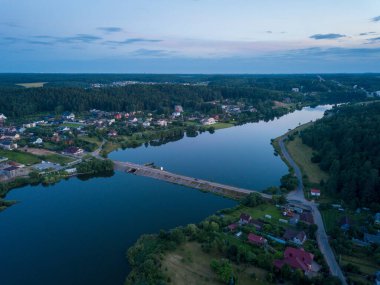 Raubichi şehrinin yukarısında, Belarus