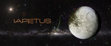 Iapetus in outer space.