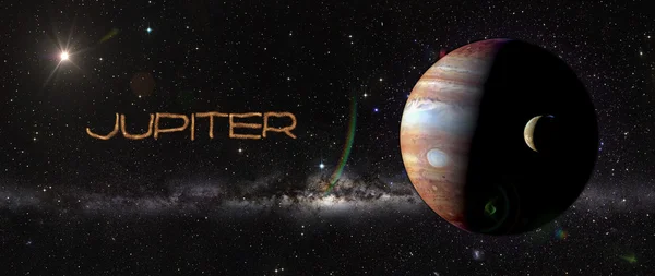 Планета Юпитер в космосе . — стоковое фото