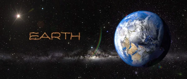 La Tierra en el espacio exterior . — Foto de Stock