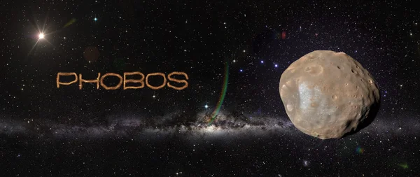 Planet Phobos in outer space. — Stok fotoğraf