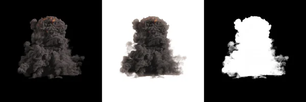 Brand explosies geïsoleerde set — Stockfoto