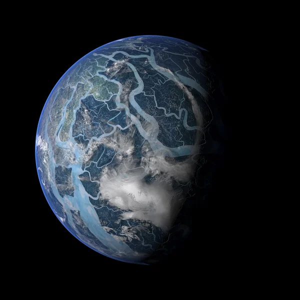 Buitenaardse Exo-planeet. Elementen van dit beeld ingericht door Nasa. — Stockfoto