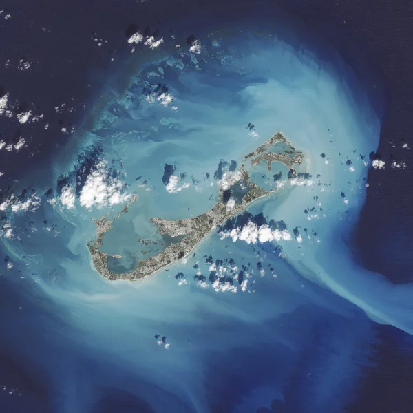 Uzaydan Dünya görünümü. Nasa tarafından döşenmiş bu görüntü unsurları — Stok fotoğraf