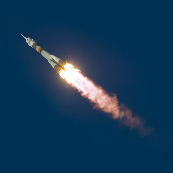 分離された弾道ミサイル打ち上げロケット — ストック写真