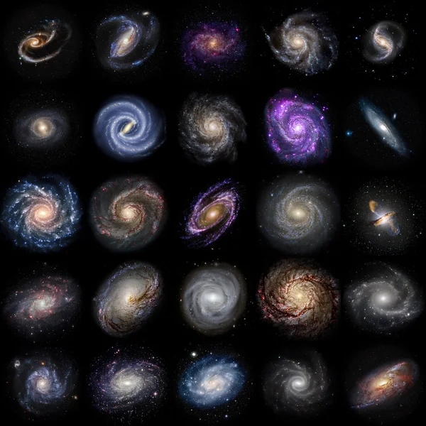 Galaxy set isolated Elements of this image furnished by NASA — Stock Photo, Image