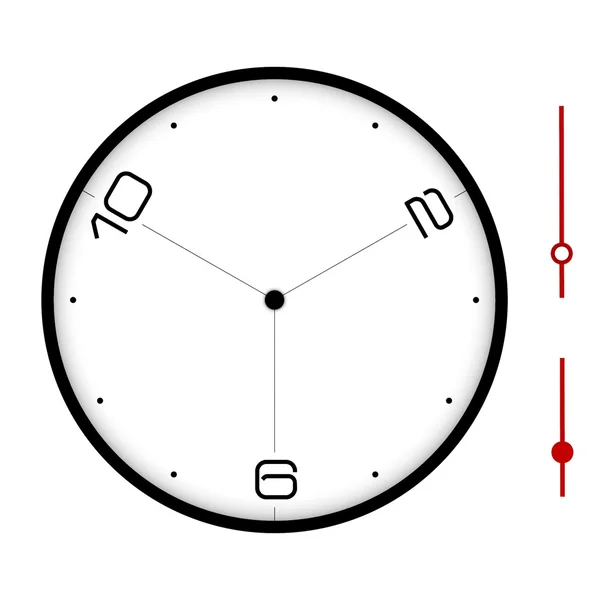Clock isolated — Stock Photo, Image