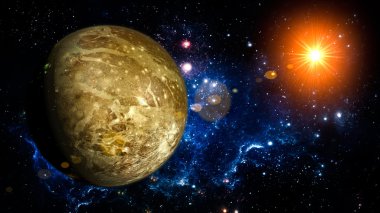 Ganymede Planet Solar System space isolated clipart