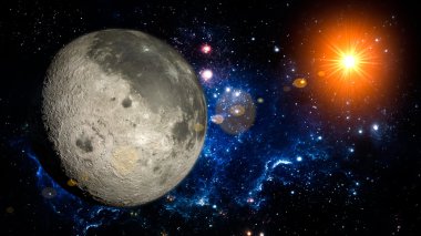 Ay gezegeni Güneş sistemi boşluk izole