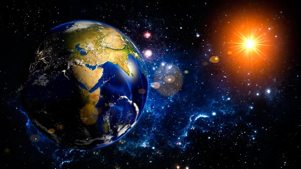 地球惑星太陽系空間分離 — ストック写真